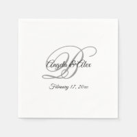 Schwarz-weiße und graue Extravagante Monogramm