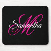 Schwarz-weiße und Hot-Pink-Extravagant-Script-Mono
