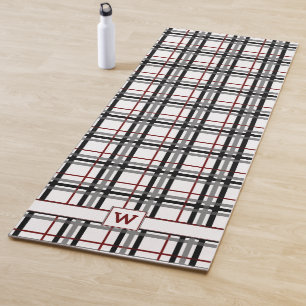 Schwarz-weiße und Karierte Yoga Mat Yogamatte