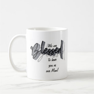 Schwarz-weiße Verse der gesegneten Mutter Kaffeetasse