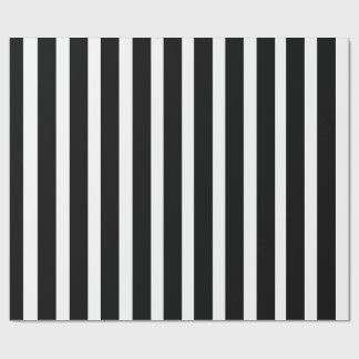 Schwarz-weiße vertikale Streifen Minimal Muster Geschenkpapier