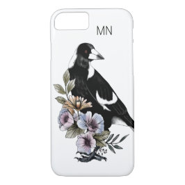 Schwarz-weiße Vogelkunst Case-Mate iPhone Hülle