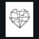 Schwarz-weiße Wand-Decke für die geometrische Herz Poster<br><div class="desc">Geometrische Art Wand Dekoration Herz Form Schwarz & Weiß</div>