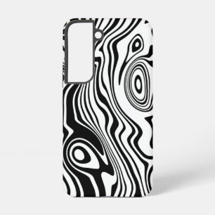 Schwarz-weiße Waves Samsung Galaxy Cese Your Color Hülle