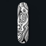 Schwarz-weiße, Wavy Striping Skateboard Wählen Sie<br><div class="desc">Benutzerdefinierte Farben - Abstrakt gezogene schwarz und weiß gestreifte Skateboards - Anpassbar - oder wählen / Ihre Lieblingshintergrundfarbe hinzufügen ! MIGNETER Entwurf</div>