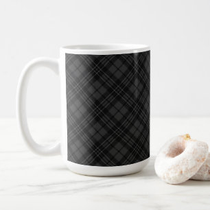 Schwarz-weiße Weihnachten karierte Winterferien Kaffeetasse
