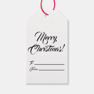 Schwarz-weiße Weihnachtszeit von leerer Schrift Geschenkanhänger