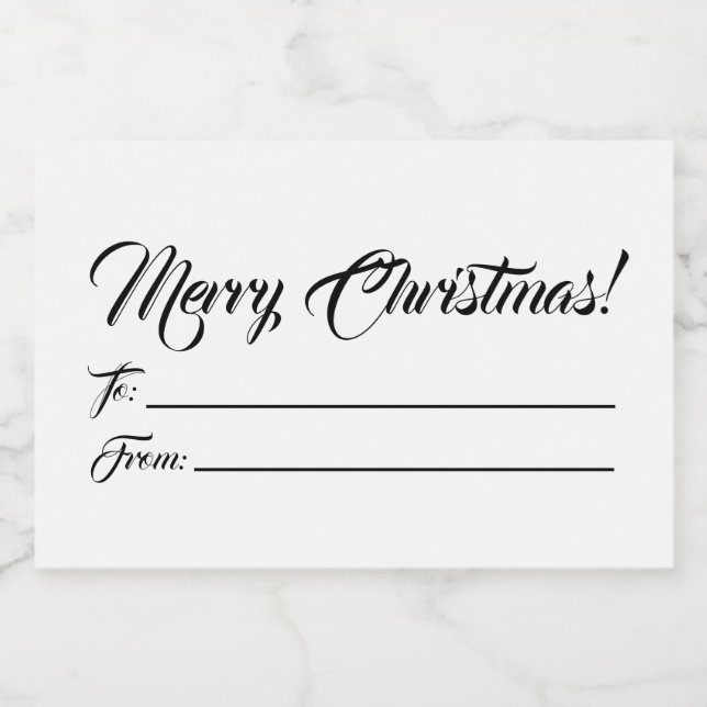 Schwarz-weiße Weihnachtszeit von leerer Schrift Lebensmitteletikett (Einzelnes Label)
