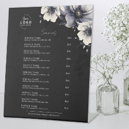 Schwarz-weiße Wellness-Center-Services Sockelschild