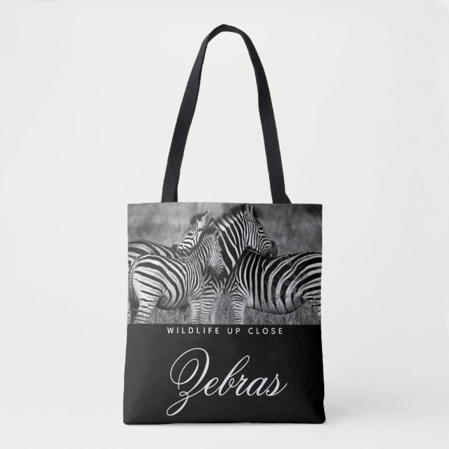Schwarz-weiße Wildtiere Nah Tasche (Vorderseite)