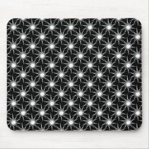 Schwarz-weiße wirbelnde Sonnen-Mauspad Mousepad