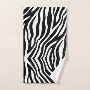 Schwarz-weiße Zebra Print Handtuch