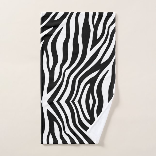Schwarz-weiße Zebra Print Handtuch (Handtuch)