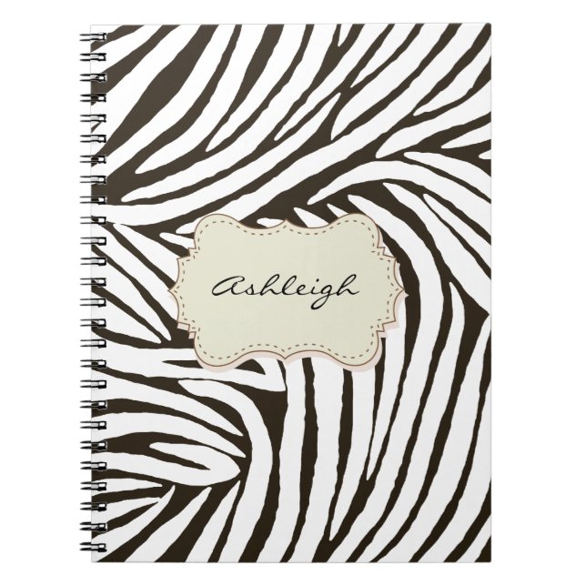 Schwarz-weiße Zebra Print Notizblock (Vorderseite)