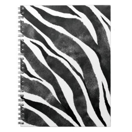Schwarz-weiße Zebra-Tierausdruck Notizblock