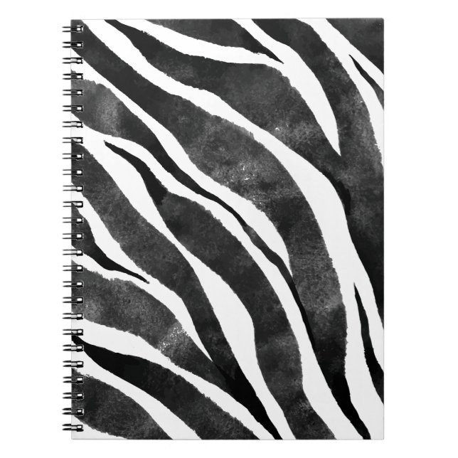 Schwarz-weiße Zebra-Tierausdruck Notizblock (Vorderseite)