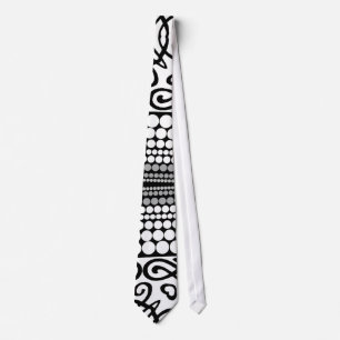 Schwarz-weißen Squiggle Dots Textile Muster Nacke Krawatte