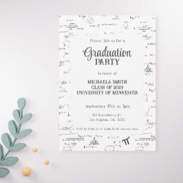 Schwarz-weißer Abschluss der Handschrift Mathemati Einladung