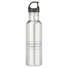 Schwarz-weißer Berater Rechtsanwalt Edelstahlflasche