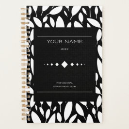 Schwarz-weißer beruflicher Termin Planer