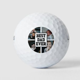 Schwarz-weißer bester Vater je benutzerdefiniertes Golfball