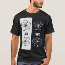 Schwarz-weißer Blumenkontrast Kunst | Minimalistis