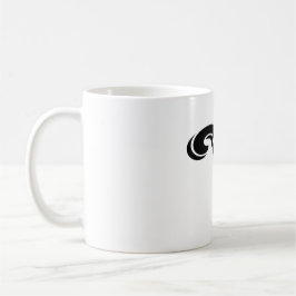Schwarz-weißer Buchstabe Y Monogramm Kaffeetasse