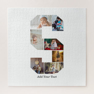 Schwarz-weißer Buchstaben-S-Foto-Collage