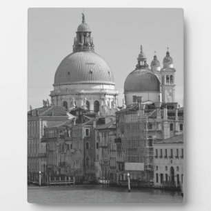 Schwarz-weißer Canal Venedig Italien Reisen Fotoplatte
