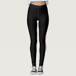 Schwarz-weißer Cheerleader Leggings