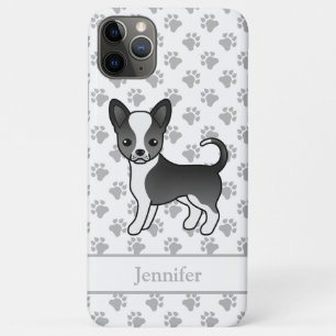 Schwarz-weißer Chihuahua-Hund mit glattem Fell & N Case-Mate iPhone Hülle