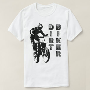 Schwarz-weißer Dirt-Biker T-Shirt