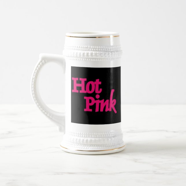 Schwarz-weißer Edelstein-Goldschnitt Bierglas (Links)