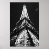 Schwarz-weißer Eiffelturm in Paris