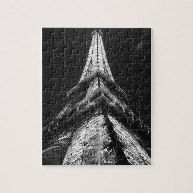 Schwarz-weißer Eiffelturm Paris Europa Reisen (Vertikal)