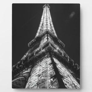 Schwarz-weißer Eiffelturm Paris Europa Reisen Fotoplatte