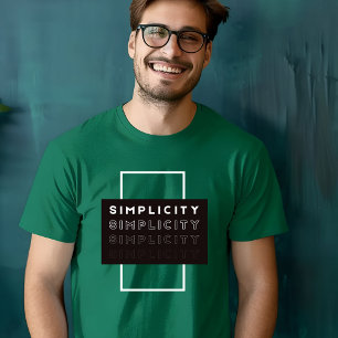 Schwarz-weißer einfacher T - Shirt für Typografie