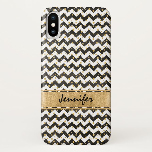 Schwarz-weißer Fall Mate Barely There iPhone X Cas Case-Mate iPhone Hülle (Rückseite)