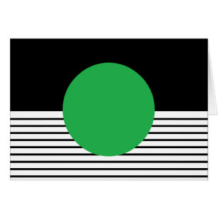 Schwarz-weißer Farbblock und grüner Kreis