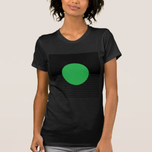 Schwarz-weißer Farbblock und grüner Kreis T-Shirt