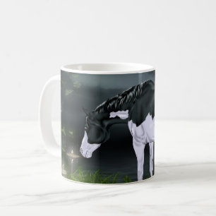 Schwarz-weißer Frame Overo Paint Horse Kaffeetasse