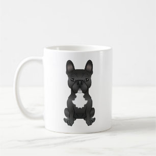 Schwarz-weißer Französischer Bulldogge Süßer Carto Kaffeetasse