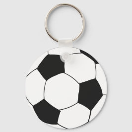 Schwarz-weißer Fußball-Sport Geburtstag Gunst Schlüsselanhänger