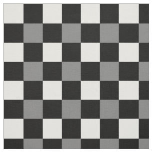 Schwarz-weißer Gingham-kariertes Muster Stoff