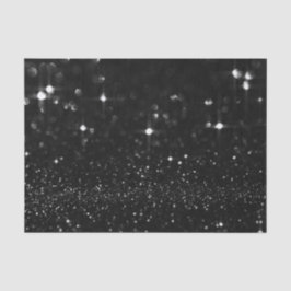Schwarz-weißer Glitzer Spark Weißer Delikatessen Seidenpapier