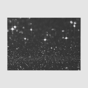 Schwarz-weißer Glitzer Spark Weißer Delikatessen Seidenpapier