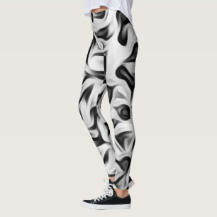 Schwarz-weißer grauer Hintergrund Leggings