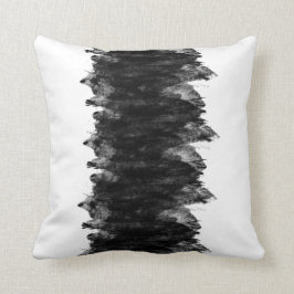 Schwarz-weißer Grunge Kissen