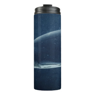 SCHWARZ-WEIßER HAI UNTERWASSER THERMOSBECHER