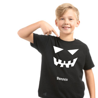 Schwarz-weißer Halloween Beängstigend Face Individ T-Shirt